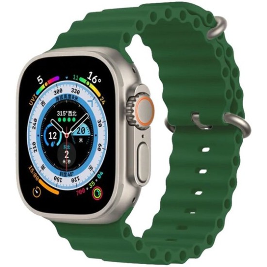 KLGO Silicone Σκούρο Πράσινο Λουράκι Apple Watch 42/44/45/49mm