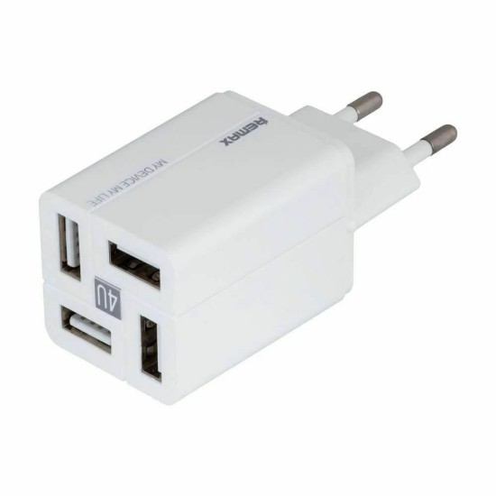 Remax Φορτιστής Χωρίς Καλώδιο με 4 Θύρες USB-A Λευκός (RP-U43) Remax Φορτιστής Χωρίς Καλώδιο με 4 Θύρες USB-A Λευκός (RP-U43)