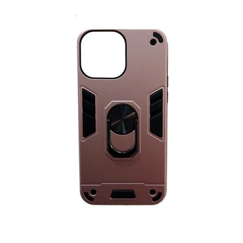 Hybrid Shockproof Armor Case With Rotating Ring για Apple Iphone 14 - Ροζ Χρυσό