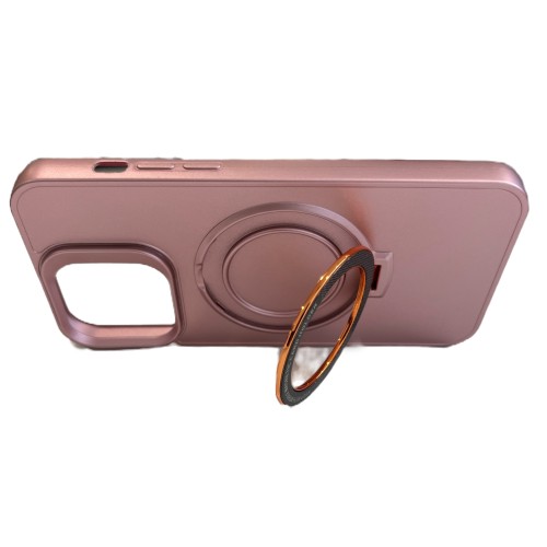 MagSafe Magnetic Ring Phone Case 2-in-1 Inner Shockproof Back Full Coverage Rose Gold Protective Cover（iPhone 15 Pro max）