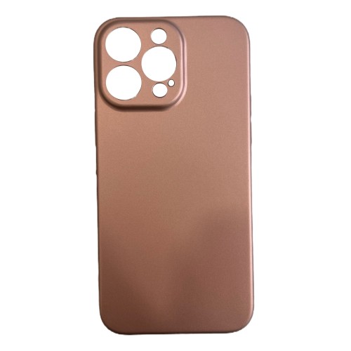 Θήκη σιλικόνης TPU  soft touch για Apple iPhone 14 Pro Max - Ροζ Χρυσό