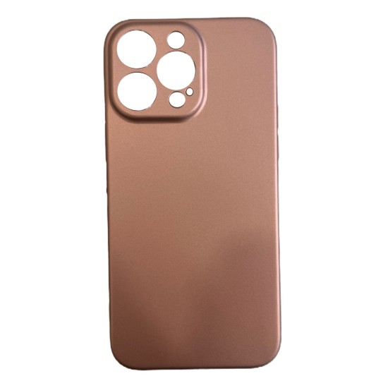 Θήκη σιλικόνης TPU  soft touch για Apple iPhone 14 Pro Max - Ροζ Χρυσό