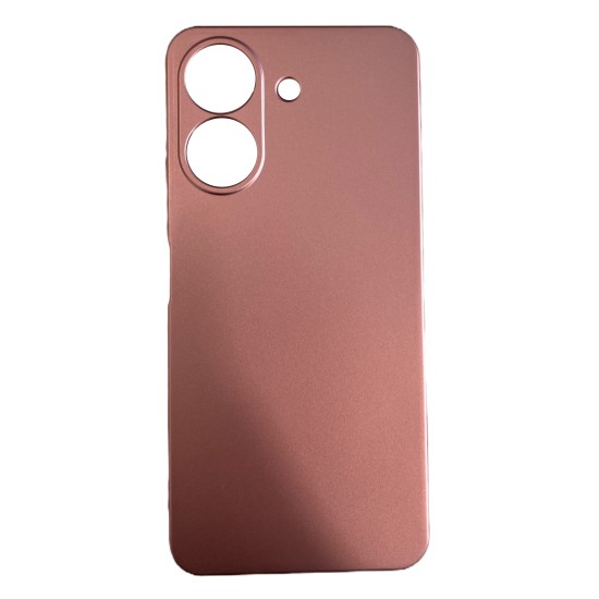 Back Cover Metalic Soft Touch Σιλικόνης Ροζ Χρυσό (Poco C65)