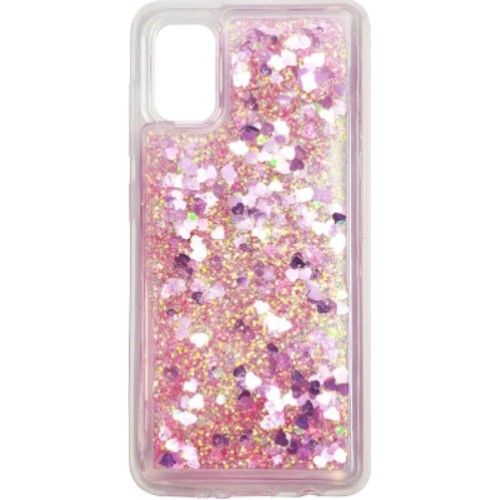 Θήκη Σιλικόνης Με Glitter Υγρό Back Cover, Ροζ (SAMSUNG A41) 
