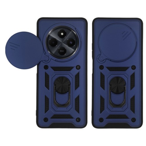 Hybrid Shockproof Ring Back Cover Συνθετική Ανθεκτική Μπλε (Redmi Note 14 Pro/ Pro Plus 5G/ Poco X7)