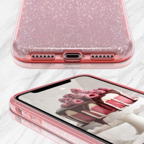 Glitter Back Cover Σιλικόνης Ροζ Χρυσό (iPhone 17Pro ) Glitter Back Cover Σιλικόνης Ροζ Χρυσό (iPhone 17Pro )