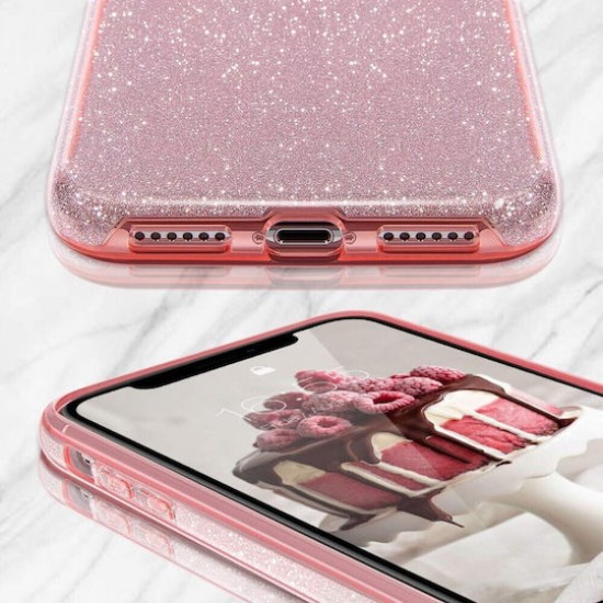 Glitter Back Cover Σιλικόνης Ροζ Χρυσό (iPhone 17Pro ) Glitter Back Cover Σιλικόνης Ροζ Χρυσό (iPhone 17Pro )