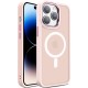 Θήκη iPhone 15 Pro Max Matte Magnetic Series συμβατό με MagSafe φορτιστή, Πλάτη αντικραδασμική από Premium TPU Ροζ +ΔΩΡΟ ΤΖΑΜΑΚΙ ΚΑΜΕΡΑΣ