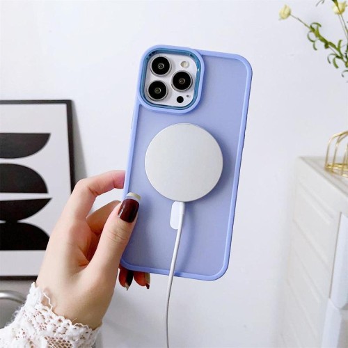 Θήκη iPhone 15 Pro Max Matte Magnetic Series συμβατό με MagSafe φορτιστή, Πλάτη αντικραδασμική από Premium TPU Ροζ +ΔΩΡΟ ΤΖΑΜΑΚΙ ΚΑΜΕΡΑΣ