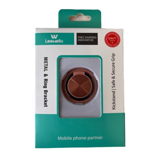 Leewello Magnetic 360 Ring Κινητού σε Ροζ