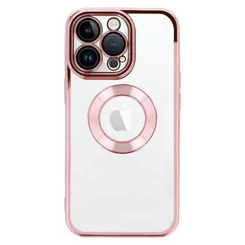 Θήκη Beauty Clear MagSafe Magnet Apple iPhone 14 Pro Max (6.7") Ροζ