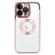 Θήκη Beauty Clear MagSafe Magnet Apple iPhone 14 Pro Max (6.7") Ροζ