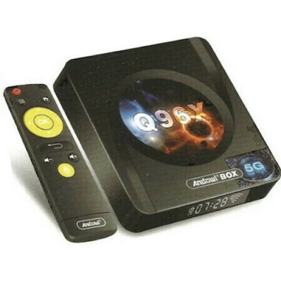 Andowl TV Box Q96X 4K UHD με WiFi 4GB RAM και 64GB Αποθηκευτικό Χώρο με Λειτουργικό Android 10.0