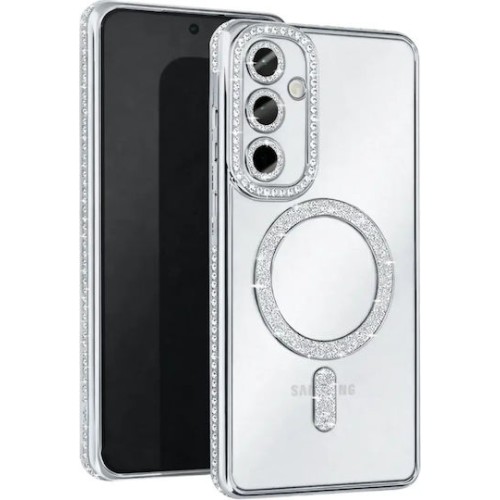 Luxury Magsafe Strass and Glitter Case Samsung Galaxy A17/A26  Silver