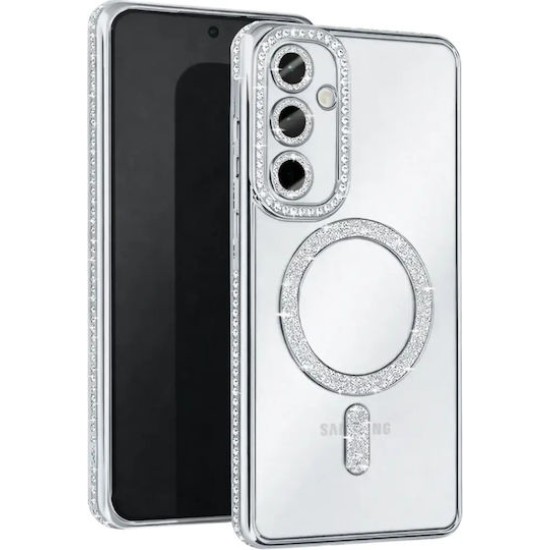 Luxury Magsafe Strass and Glitter Case Samsung Galaxy A17/A26  Silver