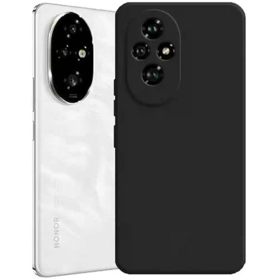 Θήκη Σιλικόνης Soft Touch 2mm Matte Μαύρη Back Cover (Honor 200 Pro)