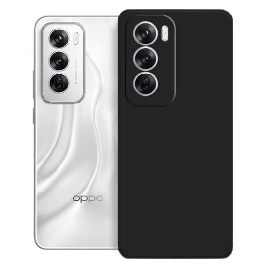  Back Cover Σιλικόνης Μαύρο Oppo Reno 12 Pro 5G