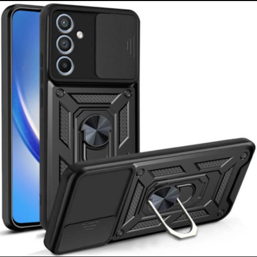 Oem Θήκη Slide Armor Back Cover Για Samsung Galaxy A55 5G Με Προστασία Κάμερας Μαύρο