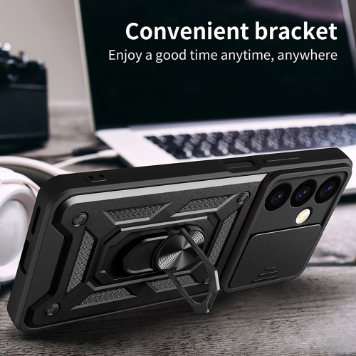 Oem Θήκη Slide Armor Back Cover Για Samsung Galaxy A55 5G Με Προστασία Κάμερας Μαύρο Oem Θήκη Slide Armor Back Cover Για Samsung Galaxy A55 5G Με Προστασία Κάμερας Μαύρο