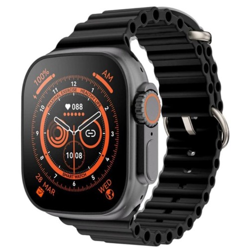 DR-88 45mm Smartwatch με Παλμογράφο (Μαύρο)