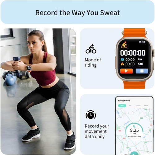 Smart Watch GS28 Ultra 49mm Series Fitness αδιάβροχο ρολόι για iOS και Android Πορτοκαλί Smart Watch GS28 Ultra 49mm Series Fitness αδιάβροχο ρολόι για iOS και Android Πορτοκαλί