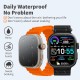Smart Watch GS28 Ultra 49mm Series Fitness αδιάβροχο ρολόι για iOS και Android Πορτοκαλί