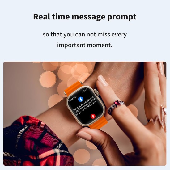 Smart Watch GS28 Ultra 49mm Series Fitness αδιάβροχο ρολόι για iOS και Android Πορτοκαλί