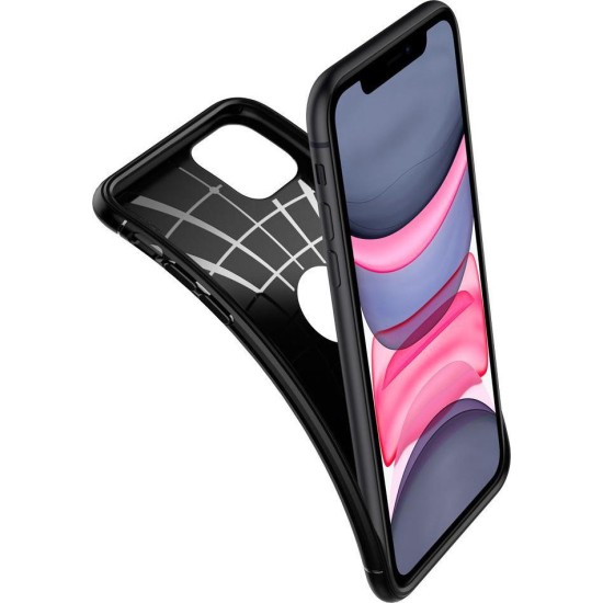 Spigen Rugged Armor Back Cover Σιλικόνης Matte Black (iPhone 11) Spigen Rugged Armor Back Cover Σιλικόνης Matte Black (iPhone 11)