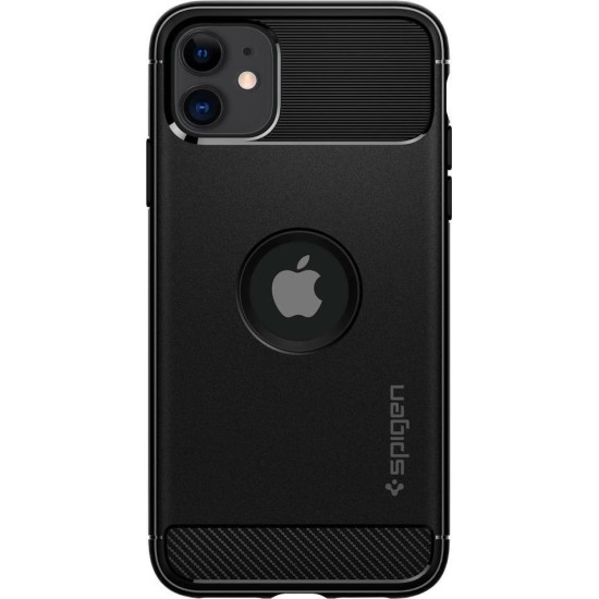 Spigen Rugged Armor Back Cover Σιλικόνης Matte Black (iPhone 11) Spigen Rugged Armor Back Cover Σιλικόνης Matte Black (iPhone 11)