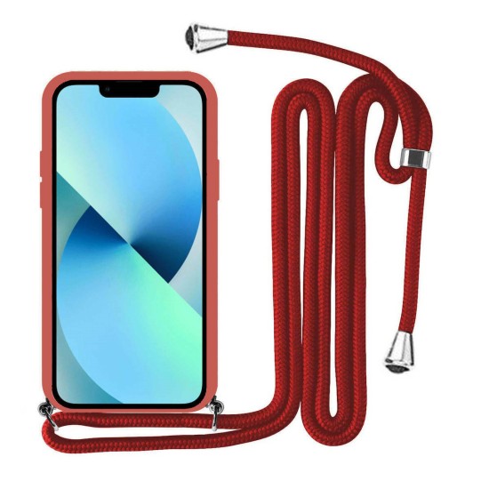 Samsung Galaxy A53 - Σιλικόνη Liquid Κόκκινο με κορδόνι (OEM)