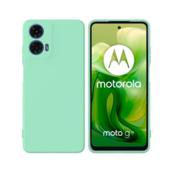  Back Cover Σιλικόνης Matte Τιρκουάζ Motorola Moto G04/ G24