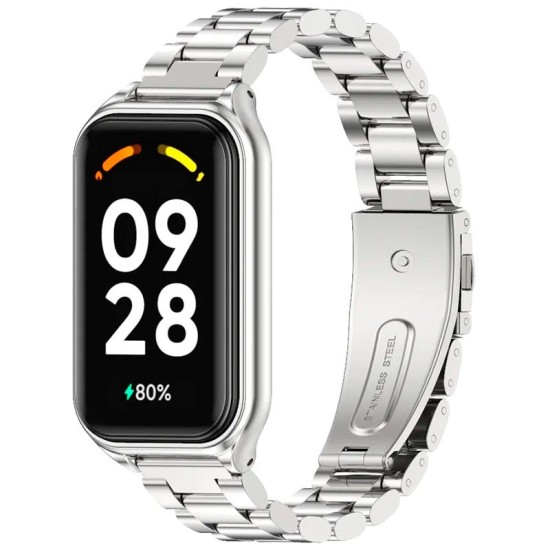 Βραχιόλι Metal Link Συμβατό με Xiaomi Mi 8 Ασημί