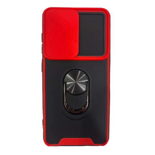 Galaxy S21 FE Hybrid Shockproof Armor Case Metal Rotating Ring Car Mount Holder Black-Red με Κάλυψη Κάμερας (oem) Galaxy S21 FE Hybrid Shockproof Armor Case Metal Rotating Ring Car Mount Holder Black-Red με Κάλυψη Κάμερας (oem)