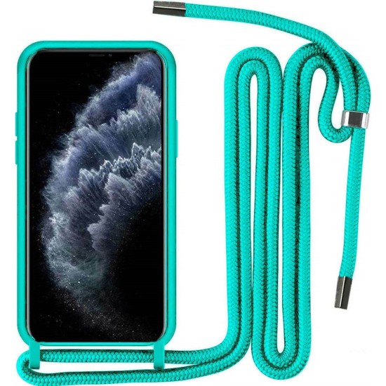 Back Cover Σιλικόνης με Λουράκι Τιρκουάζ (iPhone 16 Pro Max) Back Cover Σιλικόνης με Λουράκι Τιρκουάζ (iPhone 16 Pro Max)