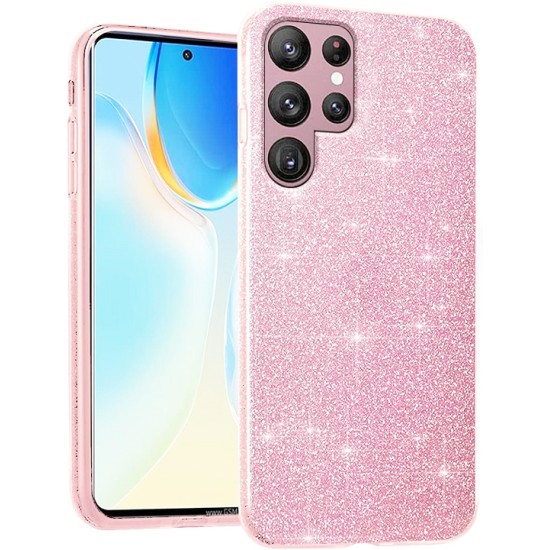 Samsung Galaxy S25 Ultra Glitter TPU Silicone Back Cover Case Color Pink (oem)