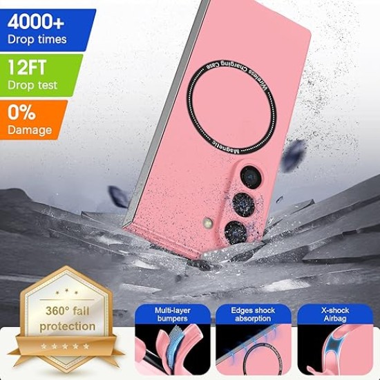 Case Shockproof Protective Cover With MagSafe for Samsung Galaxy Z Fold 6 - Ροζ