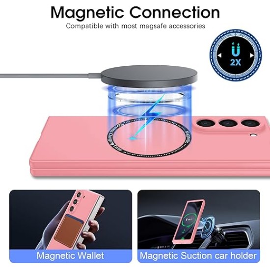 Case Shockproof Protective Cover With MagSafe for Samsung Galaxy Z Fold 6 - Ροζ