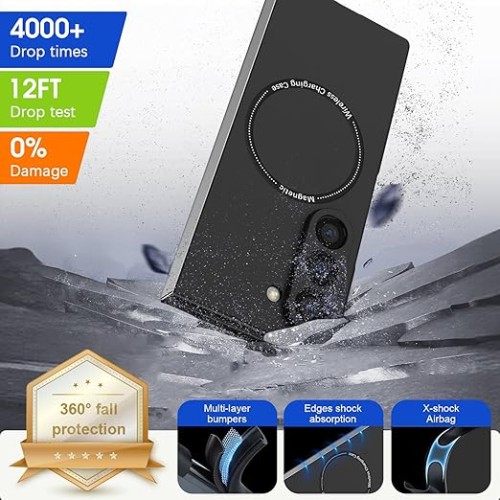Case Shockproof Protective Cover With MagSafe for Samsung Galaxy Z Fold 4 - Μαύρο