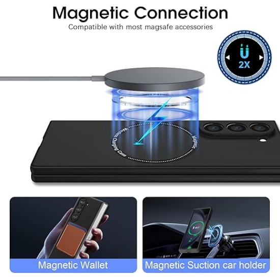 Case Shockproof Protective Cover With MagSafe for Samsung Galaxy Z Fold 5 - Μαύρο