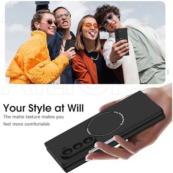 Case Shockproof Protective Cover With MagSafe for Samsung Galaxy Z Fold 5 - Μαύρο