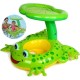 Baby Floating Aid Seat Small Kids Swimming Ring - Frog Baby Boat with UV Protection Roof