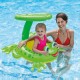 Baby Floating Aid Seat Small Kids Swimming Ring - Frog Baby Boat with UV Protection Roof