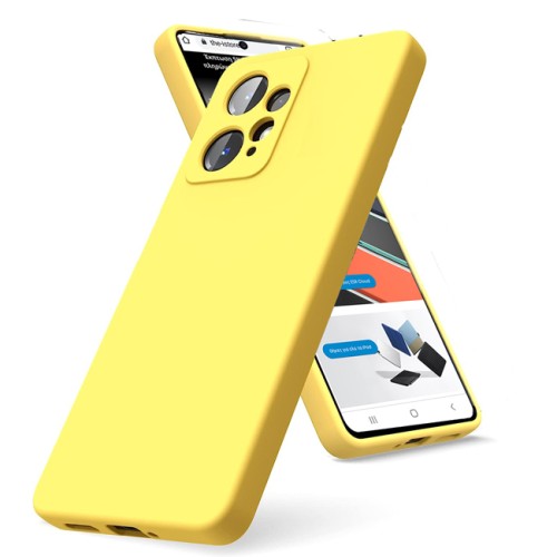 Back Cover Σιλικόνης Κίτρινο (Xiaomi Redmi Note 12 4G)