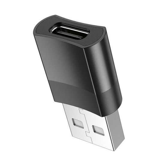HOCO UA17 USB MALE TO TYPE-C FEMALE CONVERTER HOCO UA17 USB MALE TO TYPE-C FEMALE CONVERTER