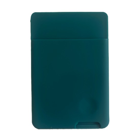 Back stick silicone card bag Σκούρο Πράσινο Αυτοκόλλητη Θήκη για Πιστωτικές